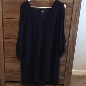 Navy blue open sleeve lulus dress